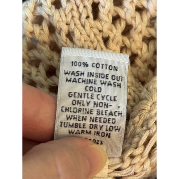 GAP Y2K Open Knit Cardigan Sweater Button Front Tie Waist
Cotton Beige Medium - Picture 8 of 10